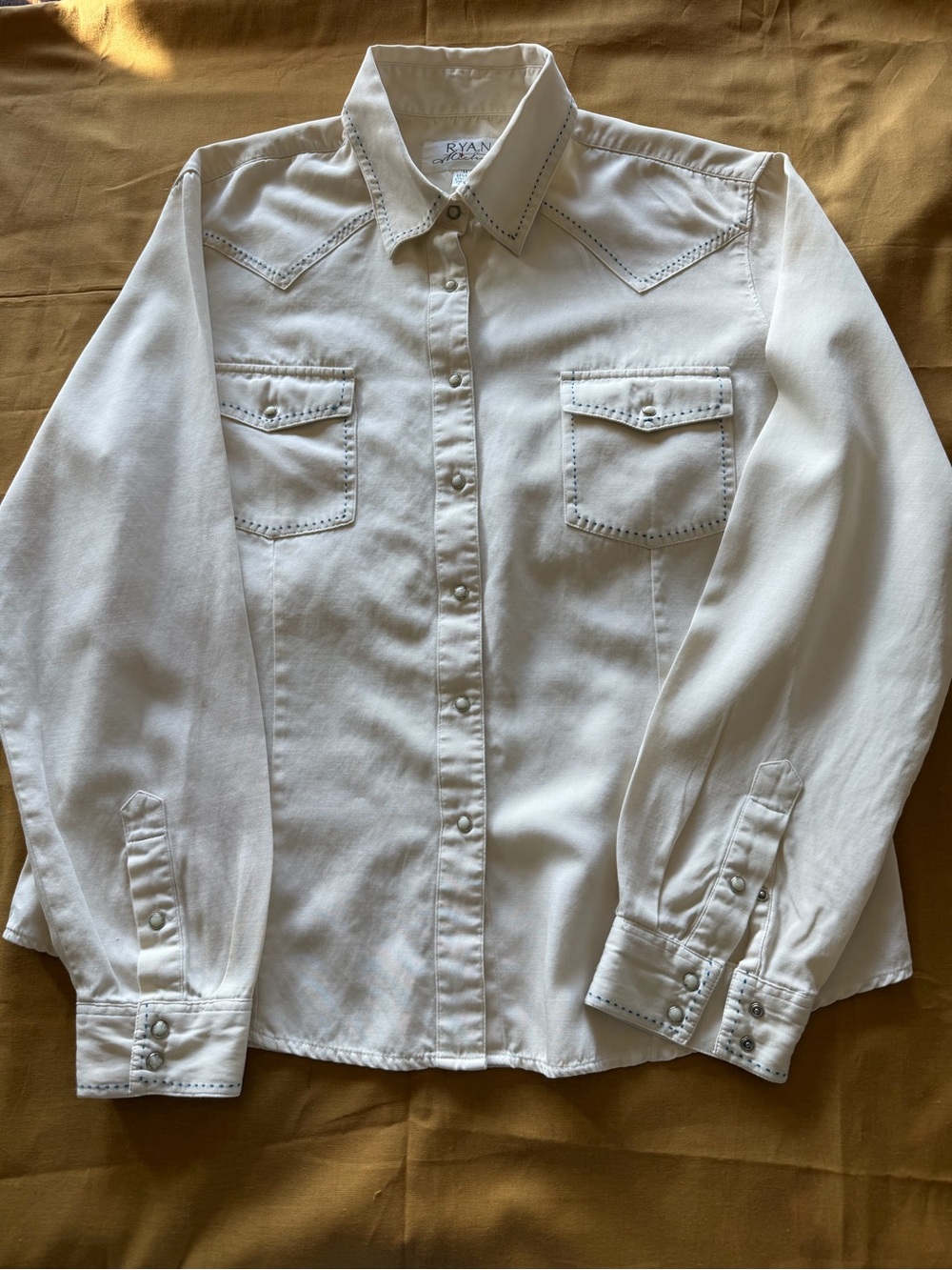Ryan Michael White Western Snap Shirt, medium